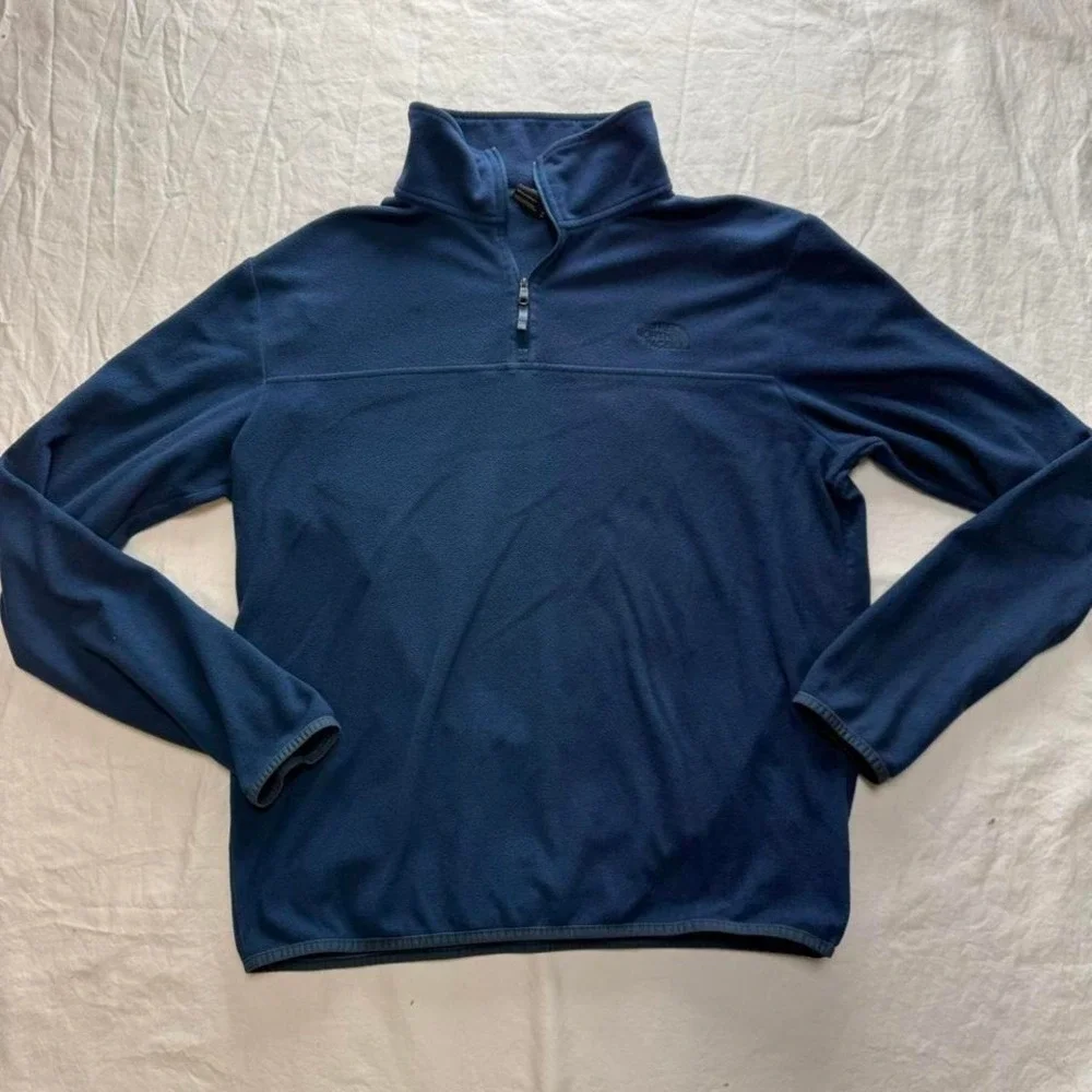 The North Face Blue Fleece Pullover Quarter Zip Mens M Gorpcore Outdoors